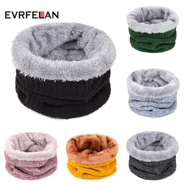 

evrfelan 2019 new arrival autumn winter ring scarf women men solid color neck scarf thick warm scarves boys girls 24*22cm