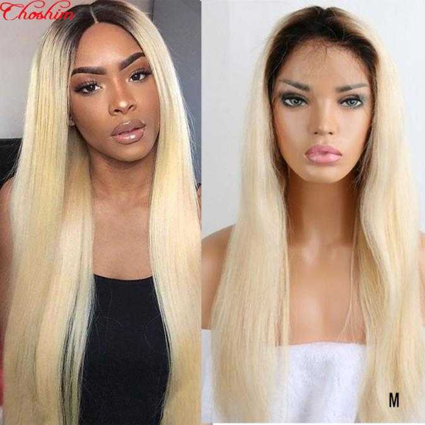 

перуанский ombre blonde 1b / 613 13x4 фронта шнурка парики человеческих волос choshim hd прозрачное кружево прямой парик для женщин remy pre, Black;brown