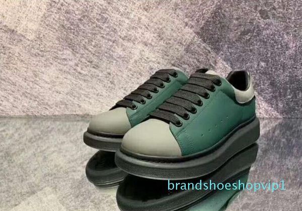 

2019 spring collection men sneakers, multicolor casual shoes leather flats for women and men on the go, size 35-44, Black