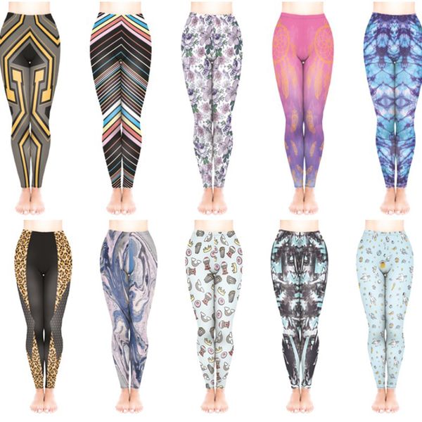 

new designs of women full printing leggings, Black