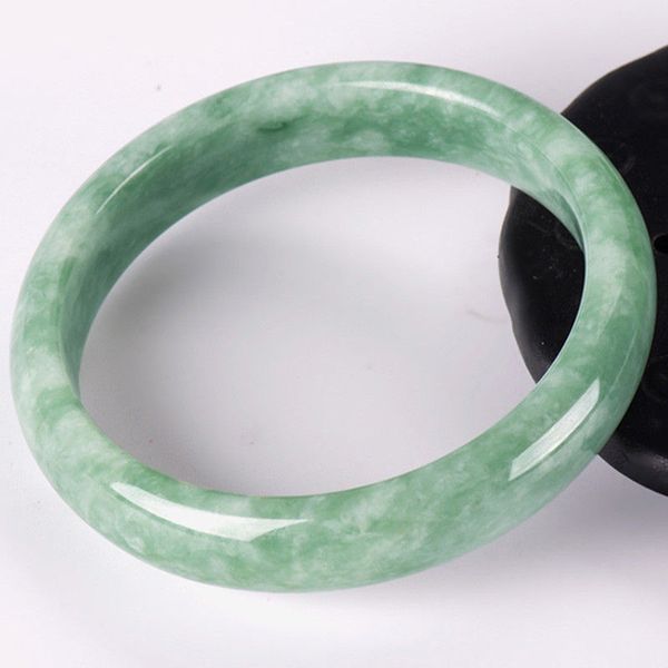 

chinese green jade bracelet 52-64mm charm jewellery fashion accessories hand-carved man woman luck amulet gifts, Golden;silver