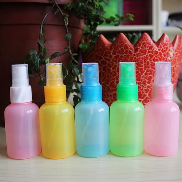 

wholesale- 12pcs lot 30ml 50ml 75ml mini lovely spray cap bottles travel portable bottle for hand sanitizer ing