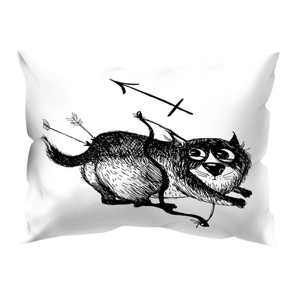 Tropical Decoration Print Cactus Monstera Cushion Cover Polyester