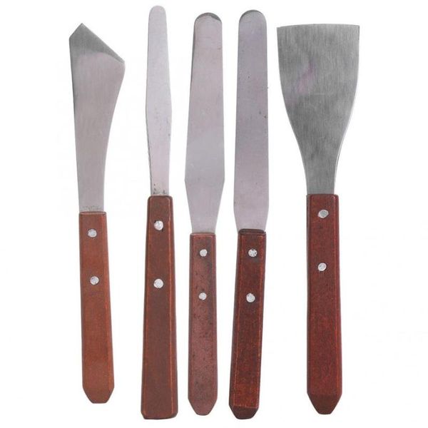 

oil painting palette scraper brownish red painting knife stainless steel blade scraper