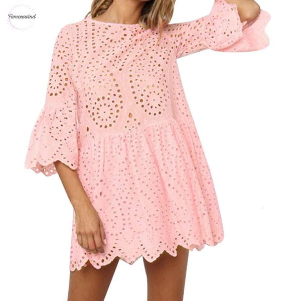 

party dress flowers 2019 womens lace short sleeve round neck ladies lace dress summer dress v neck solid vestidos, Black;gray