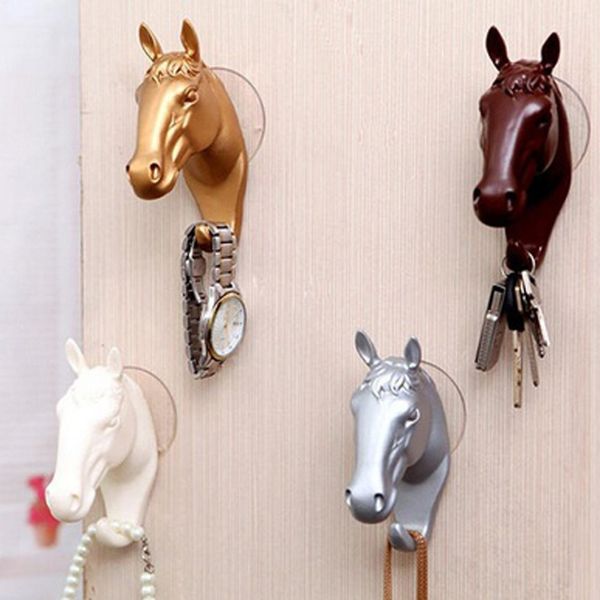 

wall piece decorative resin home furnishing modern small horse hooks wall jewelry keys hangers foldable purse bag hook holder