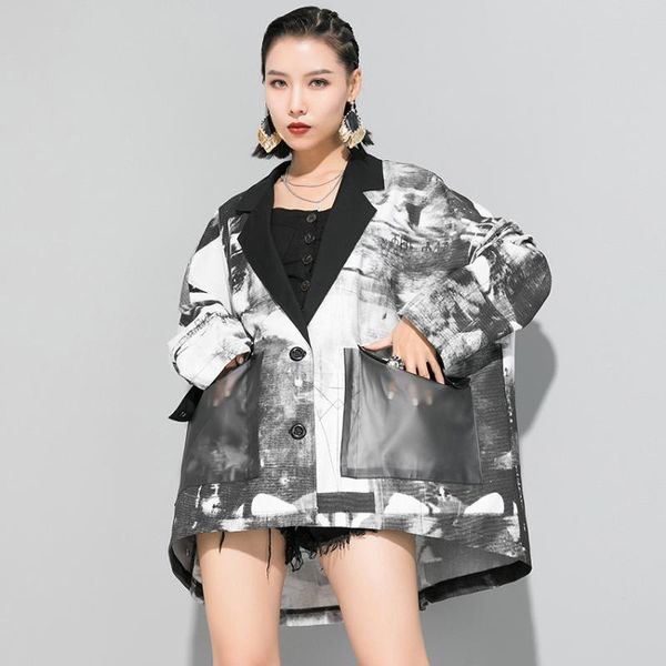 

мода весна bf ветровка boyfriend ветер trench 2020 single кнопка кардиган тушью печати костюм сыпучие coat, Tan;black