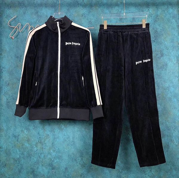 

19fw palm angel et men women 1p 1 velvet tripe zipper fa hion ca ual keep warm port palm angel et arrived, Black