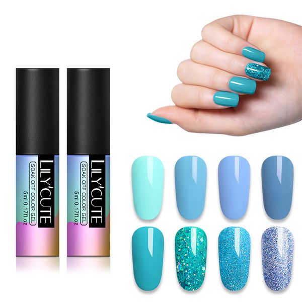 

lilycute 175 colors 5ml pure color gel polish gray series soak off nail art uv gel varnish colorful manicure varnish, Red;pink