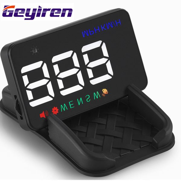 

3.5" large screen 2 display modes car speedometers warning car hud head up display with obd2 interface a5