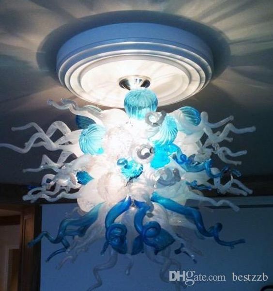 

100% mouth blown borosilicate murano glass style art mini dining room led chandelier lighting for sale