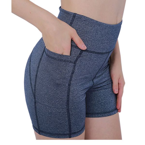 

women's single pocket running shorts high elastic fitness yoga shorts high waist hip push up jogging sportwear 7 colors, White;red