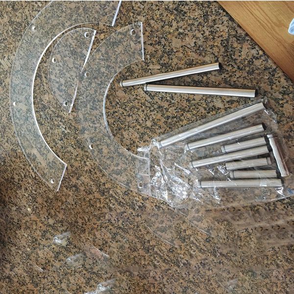 

cupcake holder birthday cake display stand transparent acrylic kitchen wedding serving platter 3 tiers semicircular snack rack other bakewar