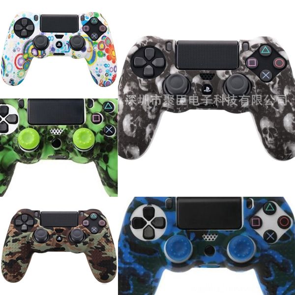 

tt4ja camouflage soft silicone case skin controller cover for 4 playstation ps4 grip