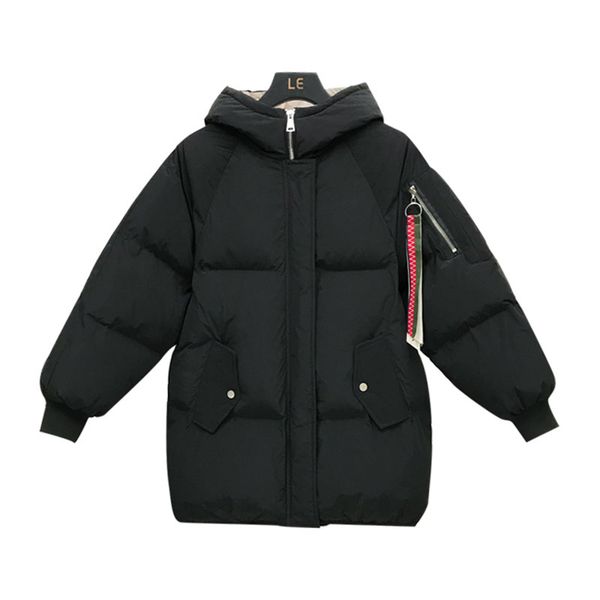 

back letter embroidery jacket women coat 2019 fashion female stand winter jacket women parka warm casual plus size overcoat 8875, Tan;black