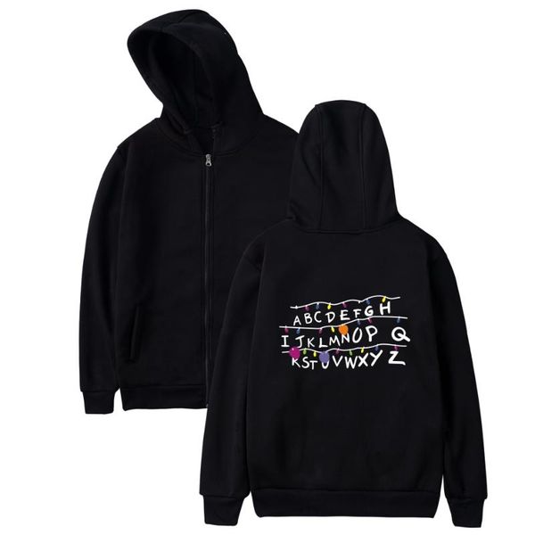 

autumn zipper hoodies sweatshirts with cap men/women montauk 2 hoodies long streetwear clothes, Black