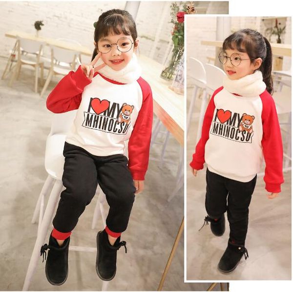 

2017 baby & kids autumn cartoon clothing sets baby boys casual 2-piece suit set baby girls long-sleeved pajamas clothing set, White
