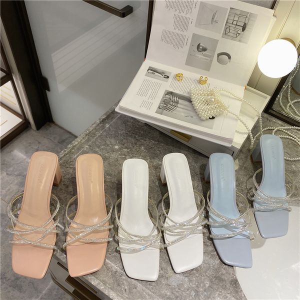 

женщины сексуальные тапочки горный хрусталь роскошные дизайнеры высокий каблук вьетнамки мода белые женские слайды пляж повседневная обувь ж, Black