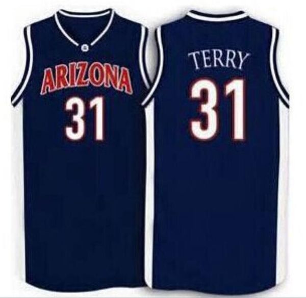 Özel Erkekler Gençlik kadınlar ARIZONA # 31 JASON TERRY Koleji Basketbol Jersey Boyut veya özel herhangi bir ad veya numara formayı-4XL S