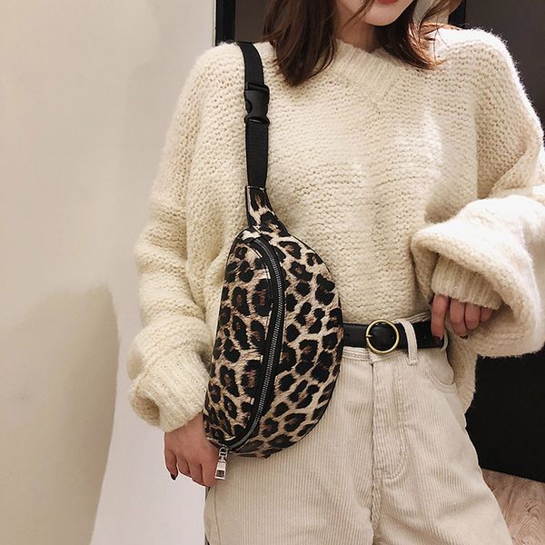 

sleeper #501 2019new fashion neutral outdoor zipper leopard print messenger bag sport chest bag waist unique ing