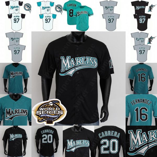 

ncaa florida baseball jersey miguel cabrera ivan rodriguez dontrelle willis mike lowell andre dawson gary sheffield juan pierre fernandez, Blue;black