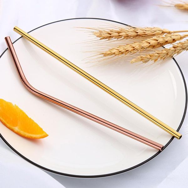 

more size straight bent stainless steel straw reusable drinking straw with processed nozzles bar drinking tool ing