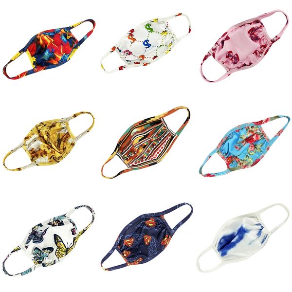 

wholesale face masks 3 layers dustproof maske facial protective er ski set anti dust designer printed mouth mask adults facem #223, Black