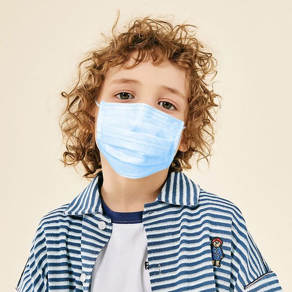 Maschere usa e getta per bambini, Maschere per il viso antipolvere, Mascherine igieniche per bambini, MASCHERE A BOCCA SOTTILE A 3 STRATI PER ORECCHIE, 3 strati non tessuti