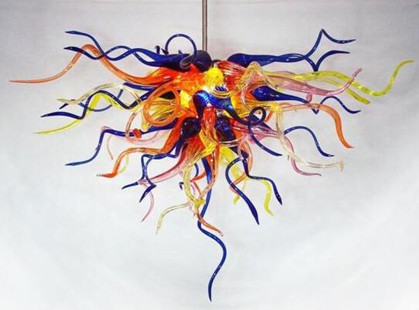 

lamp contemporary graceful flower shape colorful led crystal pendant lamps indoor lighting noble ceiling lights hand blown glass