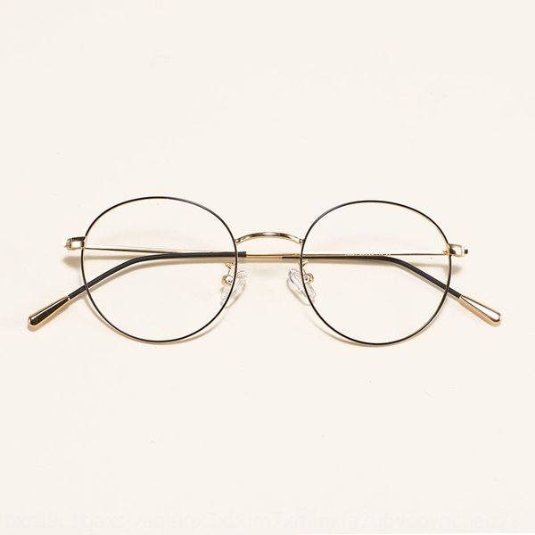 

literary simple metal literature simple tide alloy myopia frame men's and women's round optical frame tide 10024, Silver