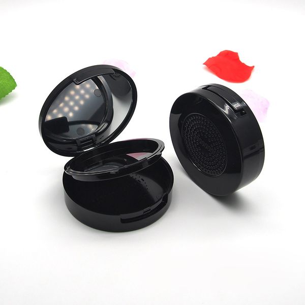 

двухслойный пластик loose powder box с зеркалом пуховкой коробки пустой косметический контейнер для путешествий