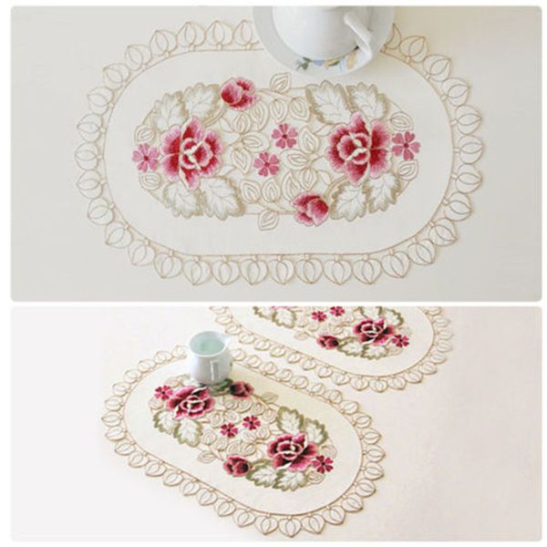 

1 шт обеденный стол место mat vintage вышитые кружева ткань placemat home decor