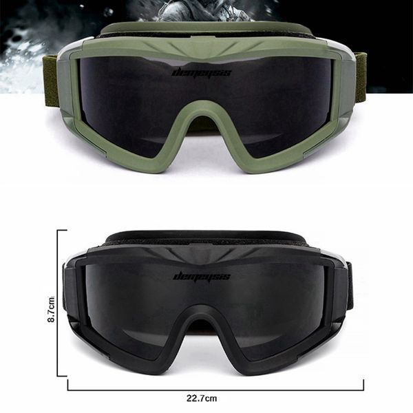 

outdoor tactical goggles cs war games hunting shooting airsoft glasses tactical men women anti-uv windproof paintball goggles
