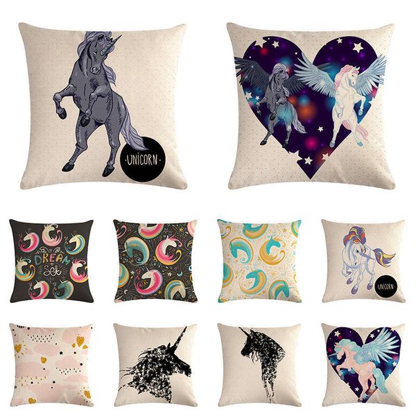 

хлопок белье delight наволочка unicorn живопись подушка обложка ручная роспись drwan подушка обложка 45x45cm home decor zy1279