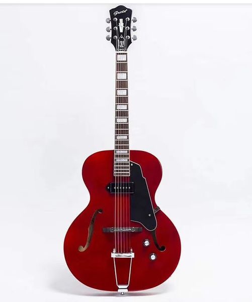 

new p90 pickups archguitar jazz electric guitar cherry hollow body guitar