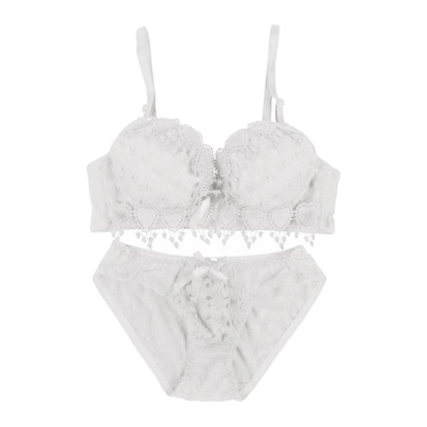 

women's bra set lace lace bra and briefs, lingerie set, white, Red;black