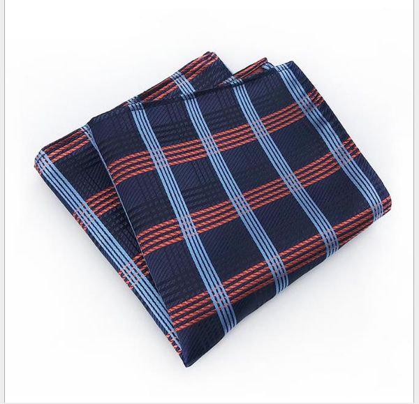 

the second new pocket scarf jacquard fabric for men's small square scarf leisure fashion striped chest scarf, Blue;purple