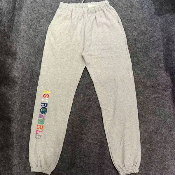 

2019ss travis scott astroworld letter printed women men aw pants hip hop streetwear men cotton sweatpants s-xl black grey