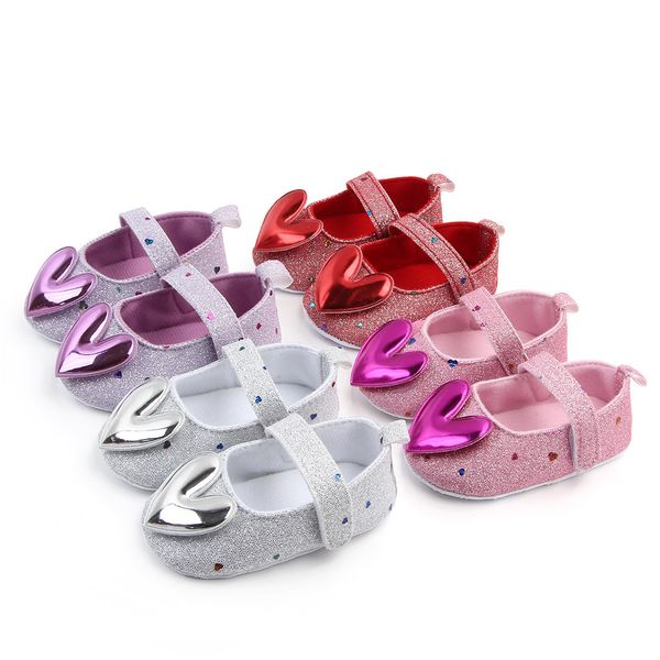 

baby girl shoes lace bowknot dress shoes sandals for toddler girls cute heart print soft sole casual single first walking shoes