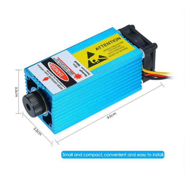 

7w 450nm blue-violet light alluminum alloy laser head for cnc diy carving engraving machine engraver accessory