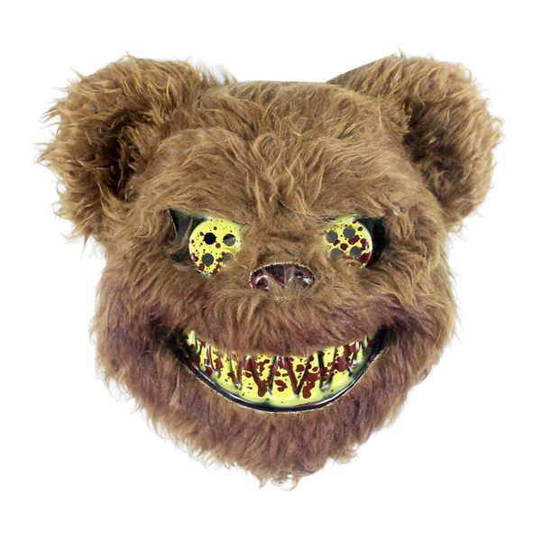 

fashion-halloween mask bloody killer bear mask halloween plush cosplay horror for kids adults party supplies decoration sca