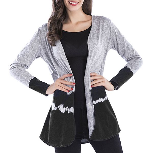 

women knitted cardigan coat autumn winter 2019 ladies solid v-neck cardigan long sleeve coat pockets outerwear female, White