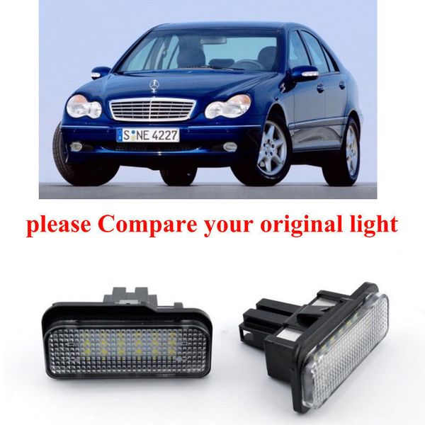

2 лампы xenon номер лицензии white led тарелка огни для w203 5d w211 w219 r171 безошибочной canbus