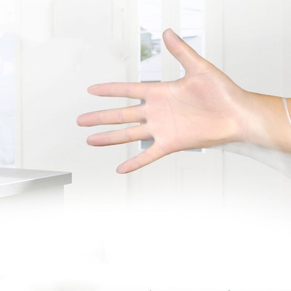 горячие 100 шт. / лот одноразовые перчатки ПВХ перчатки пластиковые водонепроницаемый прозрачный S M L XL 4 размер домашняя чистка перчатки T2I5810-1
