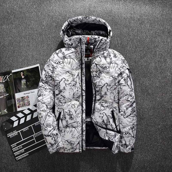 

2019 new men's down jacket men's outdoor warm down jacket winter fashion jacket 001, Black