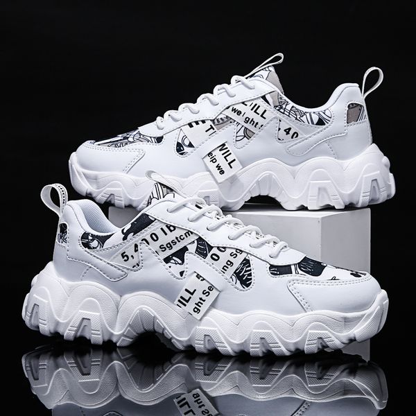 

men's casual shoes fashion trend sneakers men sport outdoor shoes lace up chaussure homme tennis masculino dropping new 39-44, Black