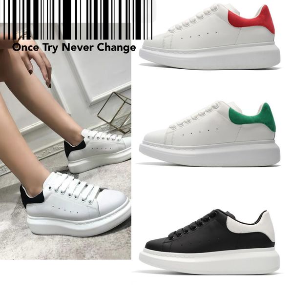 

2019 classic thick-soled flat casual shoes for young women men leather sneakers 3m reflective black white velvet height increasing