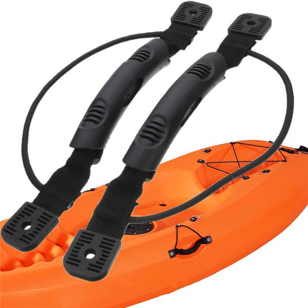 

2pcs/ set kayak canoe handles boat side mount carry handle with bungee diy canoe accessories for outdoor sport accessories