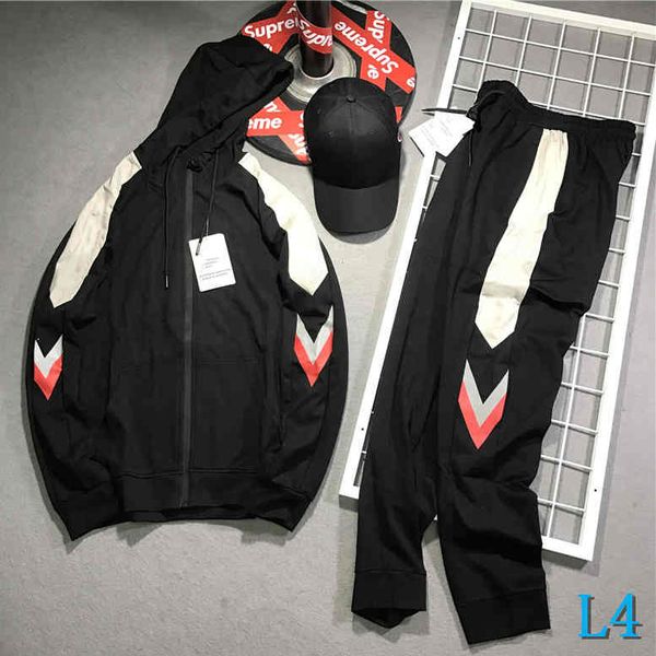 

tracksuit for men and women fashion luxury jackets + pants with zipper 19ss designer mens hooded jackets tracksuits plus asian size l-5xll4, Gray