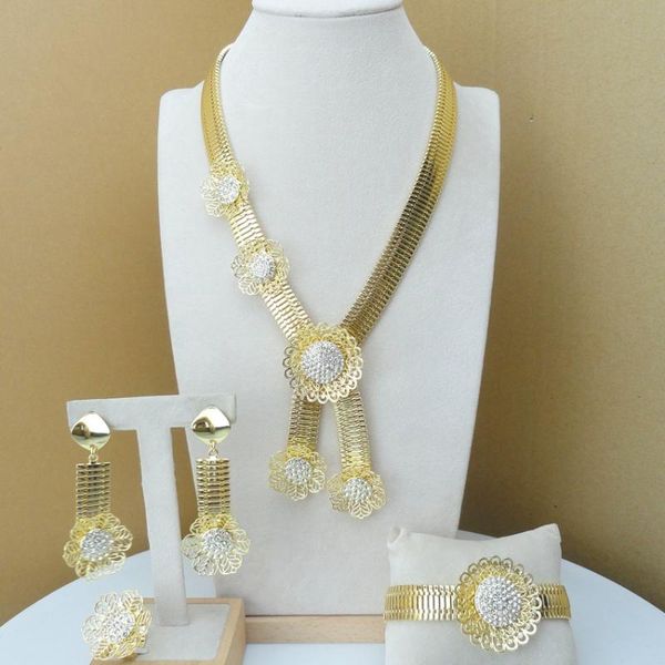 

yuminglai dubai gold jewelry sets imitation jewelry for women fhk8229, Silver